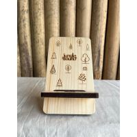Wooden Mobile Stand – Handmade Wooden Phone Holder for Desk, Stable Viewing Stand for Video Calls & Charging, Eco-Friendly Minimal Design for Office, Bedroom & Study Table